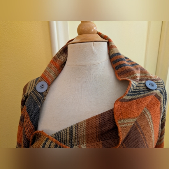 Military Hippie Cardigan Wrap Sweater  Made in the USA  Stylish - Picture 9 of 12